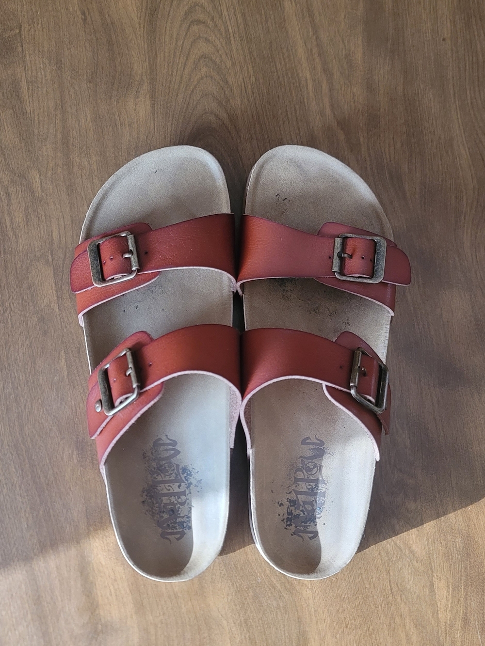 Target Women’s Brown Double-Buckle Slide Sandals